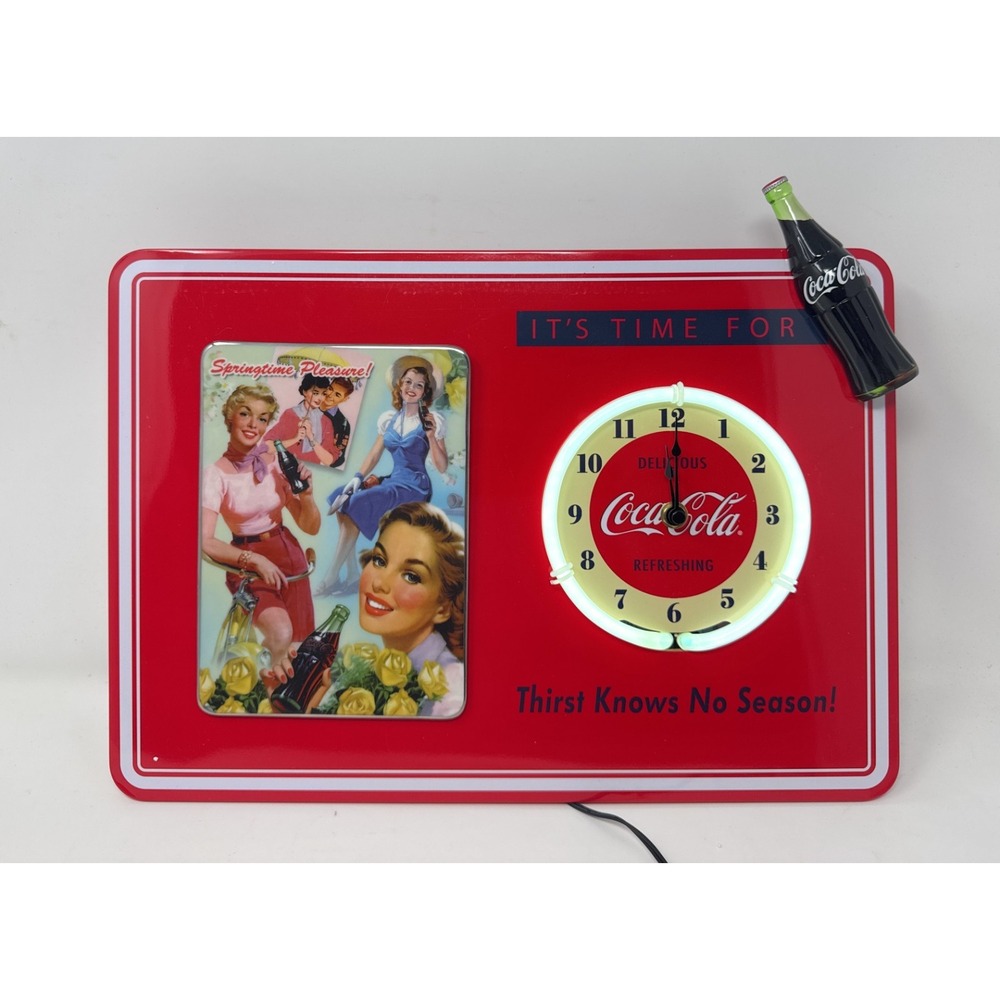 It's‎ Time For Coca-Cola Electric Wall Clock Limited Edition Springtime